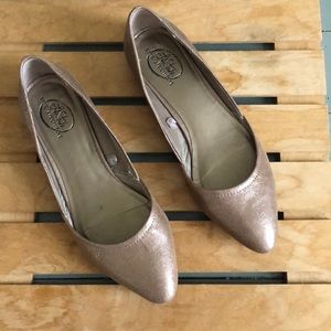Life Stride gold glitter metallic pointed flats 7